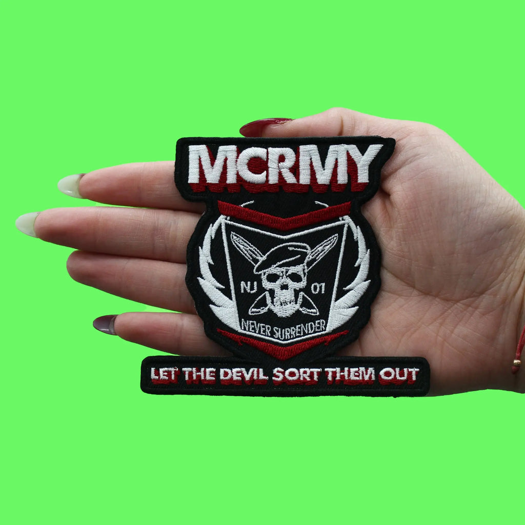 My Chemical Romance Patch Never Surrender Skull Badge Embroidered Iron On