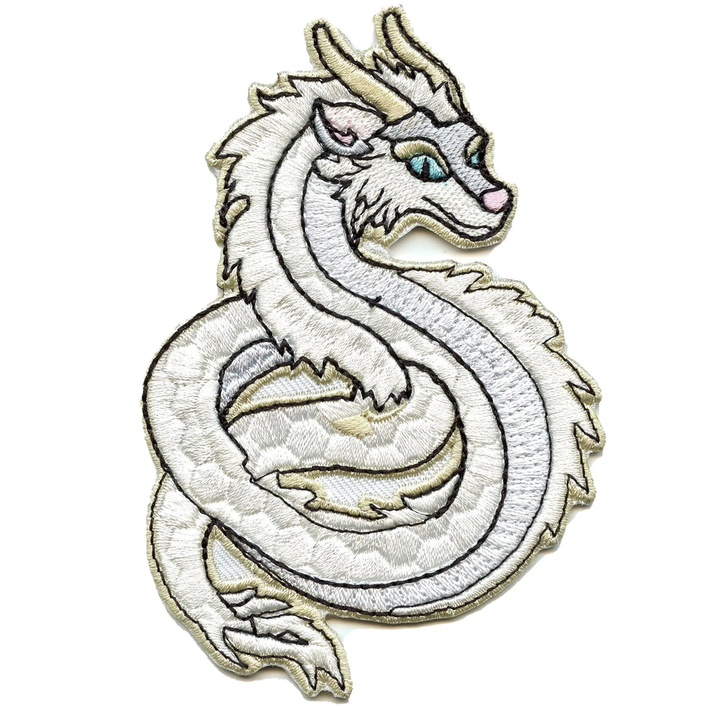 Mythical Chinese Dragon Patch Culture Legendary Creature Embroidered Iron-On