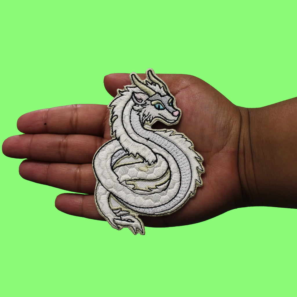 Mythical Chinese Dragon Patch Culture Legendary Creature Embroidered Iron-On