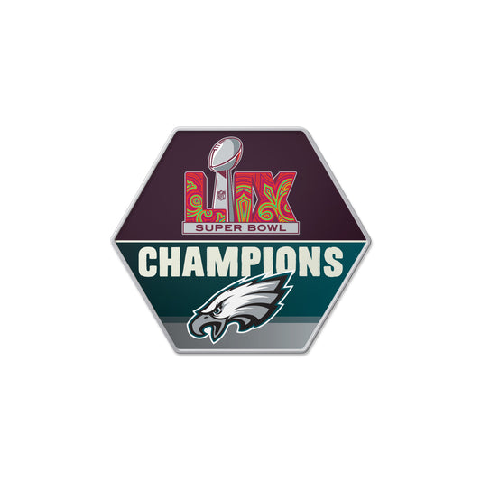 2025 NFL Super Bowl LIX 59 Champions Hexagon Pin Philadelphia Eagles