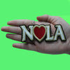 NOLA Heart Logo Patch New Orleans Logo Script Embroidered Iron On