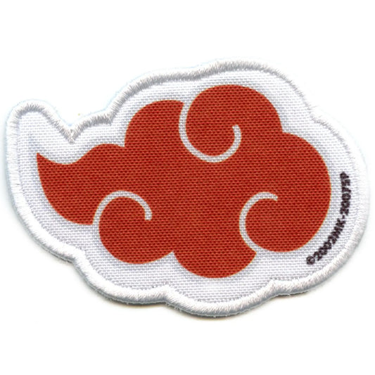 Naruto Red Cloud Patch Ninja Anime Sublimated Embroidery Iron On