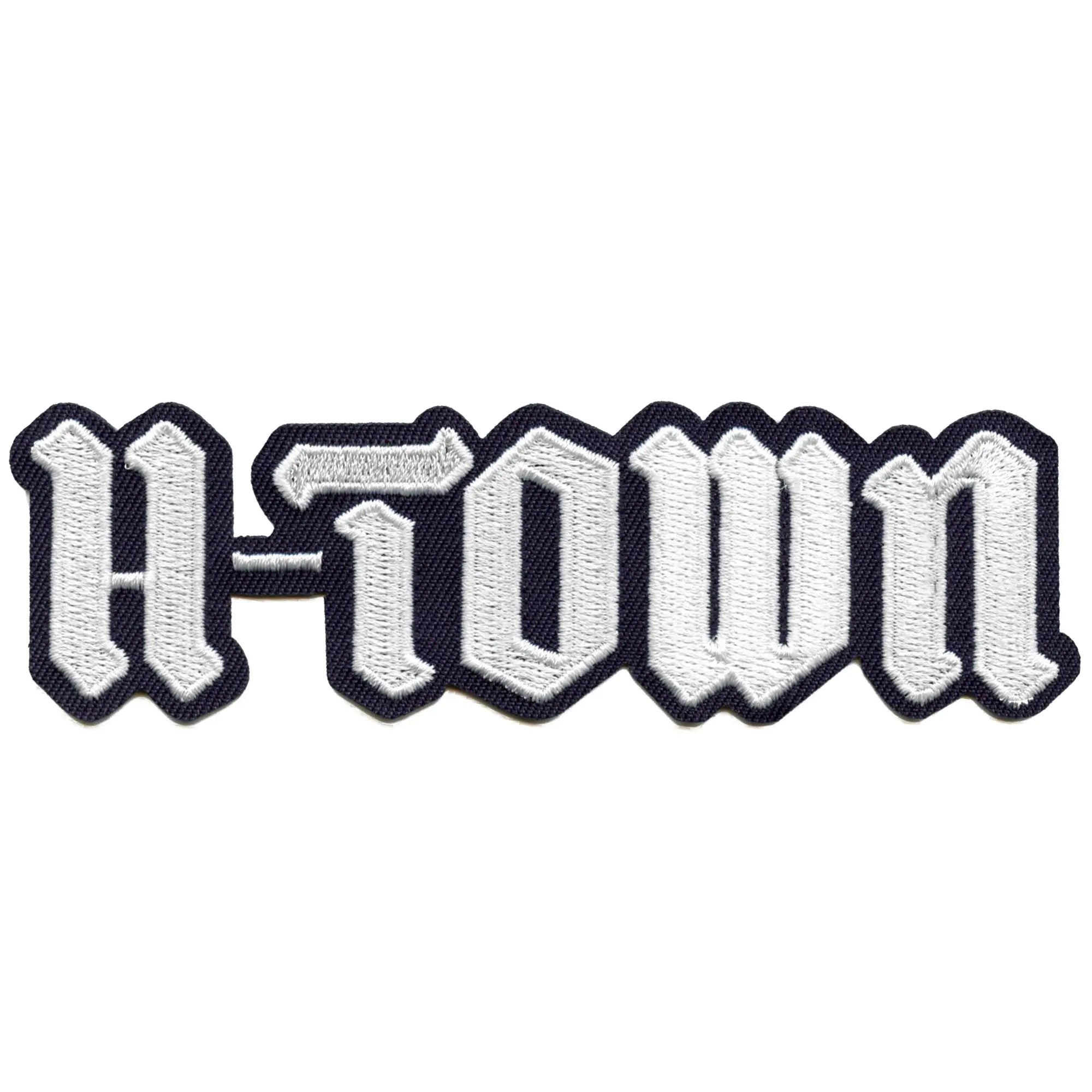 Écusson brodé en vieux texte anglais de la marine H-Town Houston