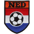 Netherlands Soccer Shield Patch Sports Country Flag Embroidered Iron On