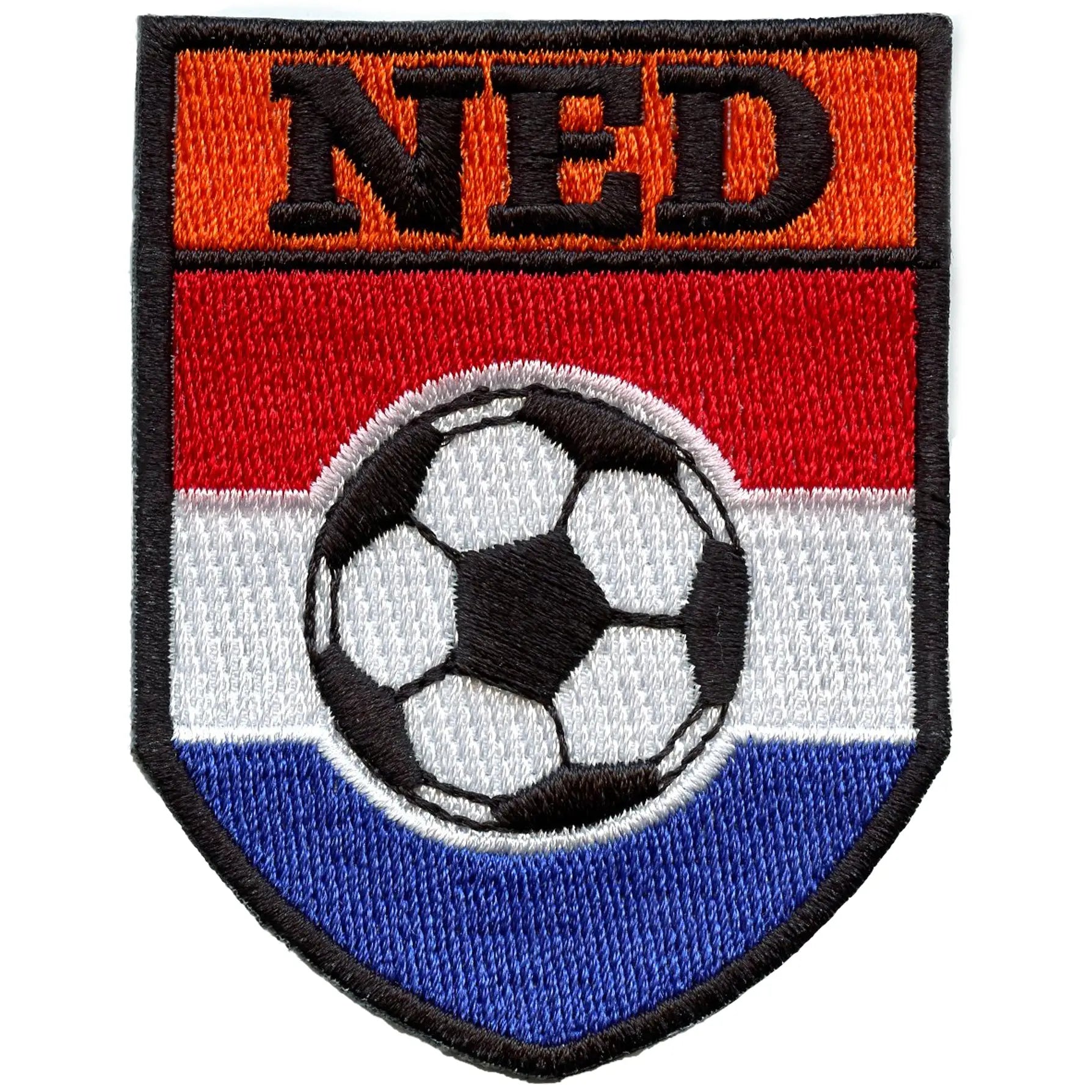 Netherlands Soccer Shield Patch Sports Country Flag Embroidered Iron On