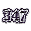 New York 347 Patch Area Code City Embroidered Iron-On