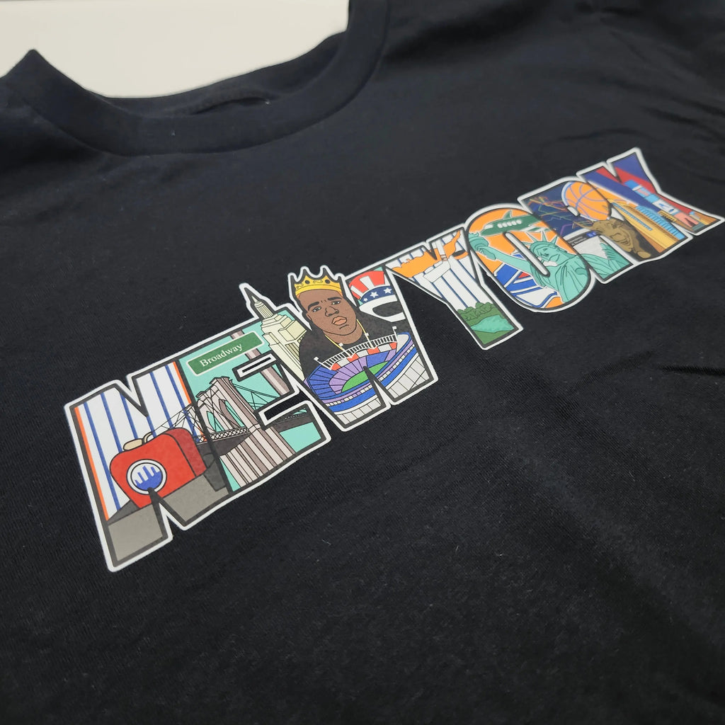 New York Collage Iconic Themed Unisex Crewneck T-Shirt