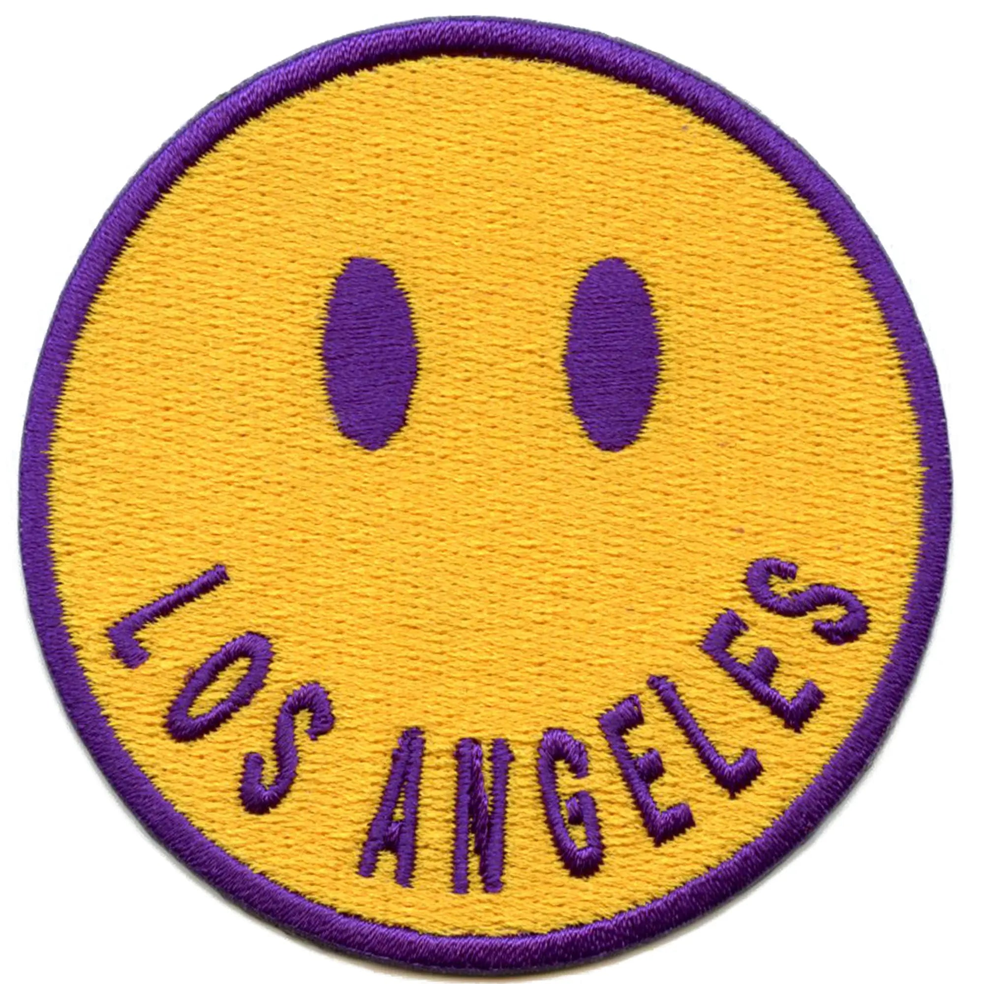 Patch Smiley Los Angeles Visage Jaune Brodé Thermocollant