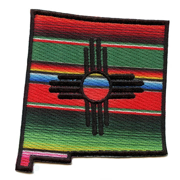 New Mexico Serape Patch State Travel Culture Embroidered Iron On
