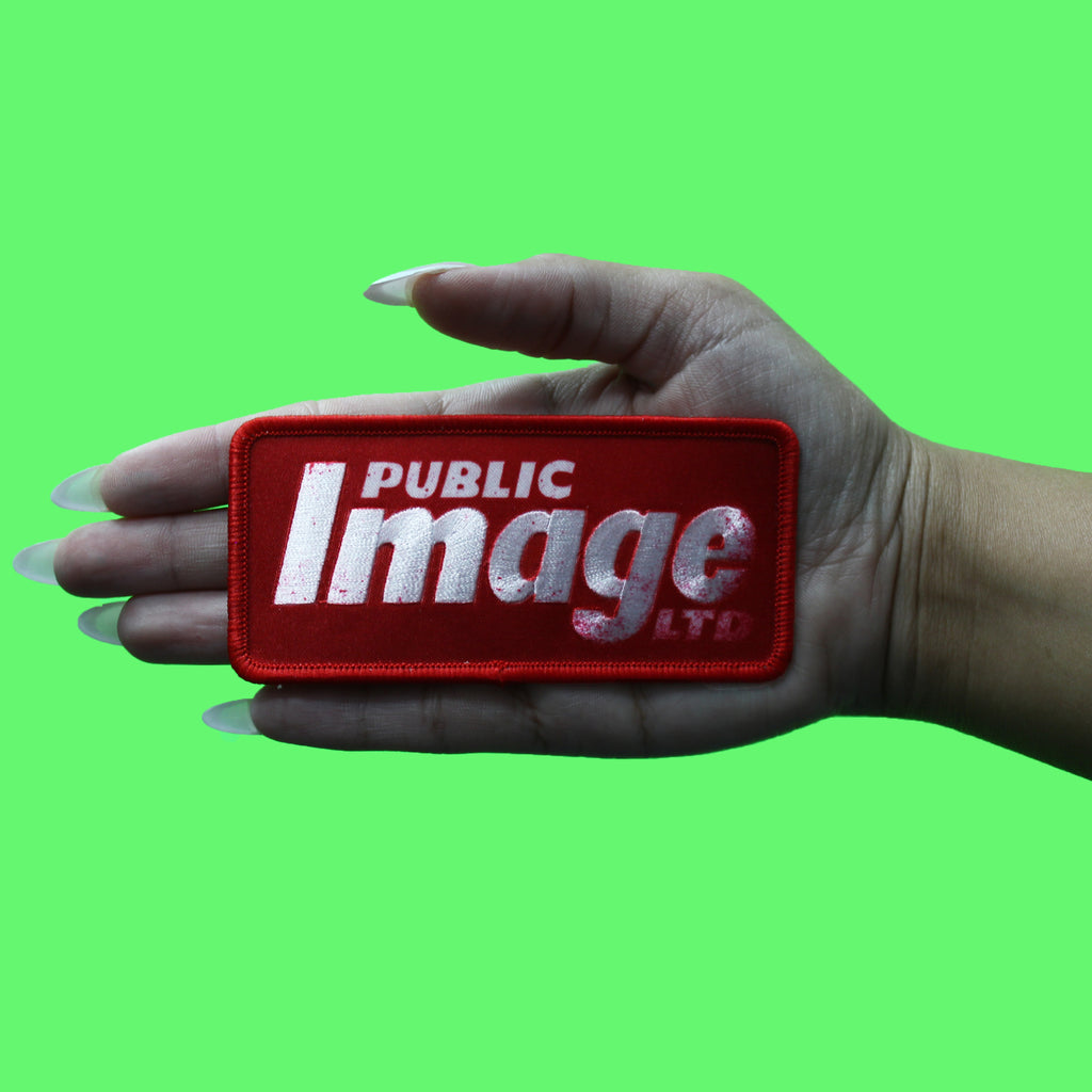 Public Image LTD Red Logo Patch English Post Punk band Woven Iron on