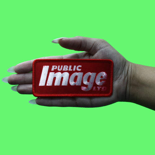 Public Image LTD Red Logo Patch English Post Punk band Woven Iron on