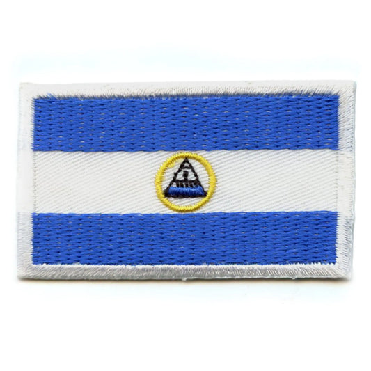 Nicaragua Country Flag Patch Travel Central America Embroidered Iron On