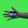Nicaragua Heart Country Flag Patch Central America Travel Embroidered Iron On