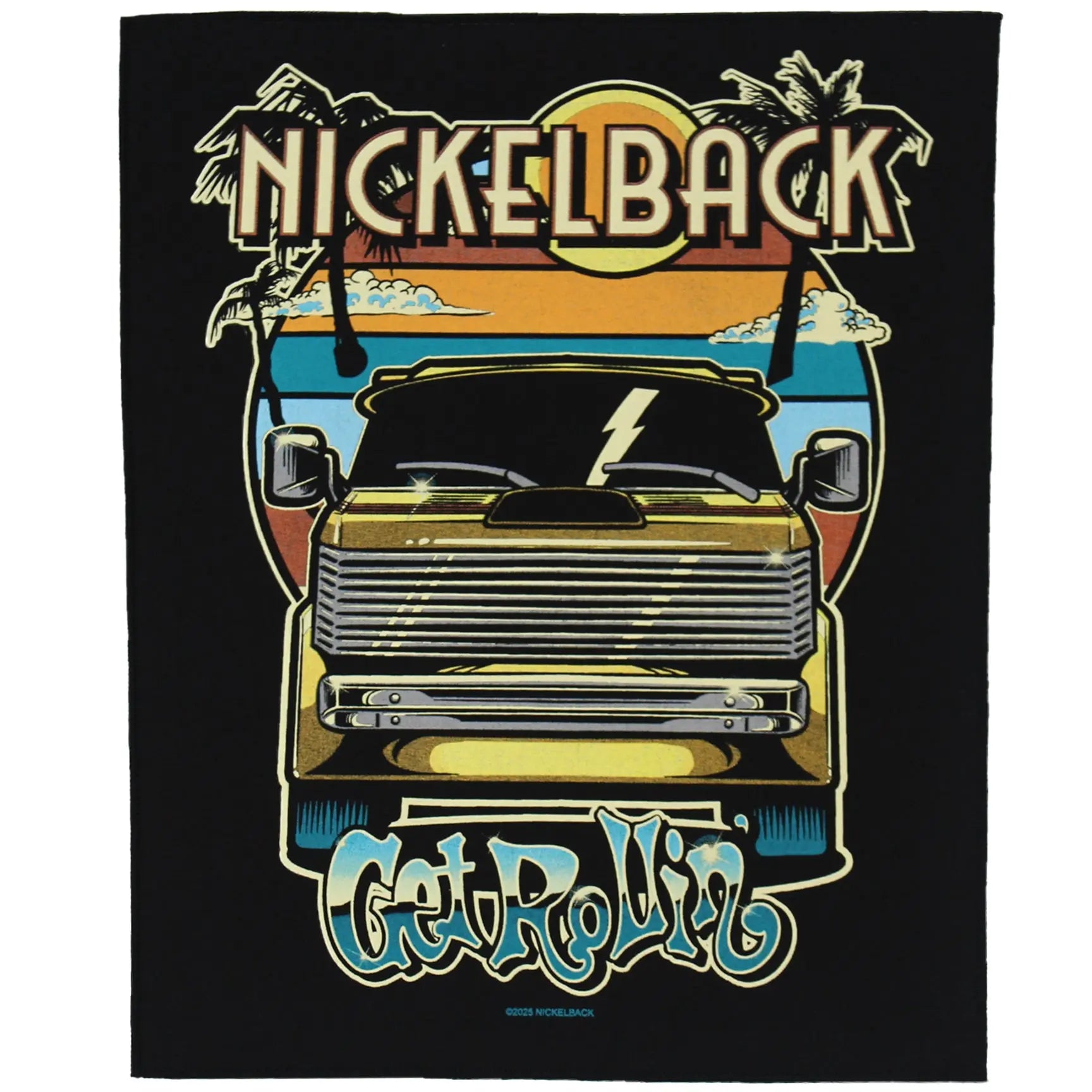 Nickleback Get Rollin Back Patch Rock Band Album XL DTG Printed Sew On