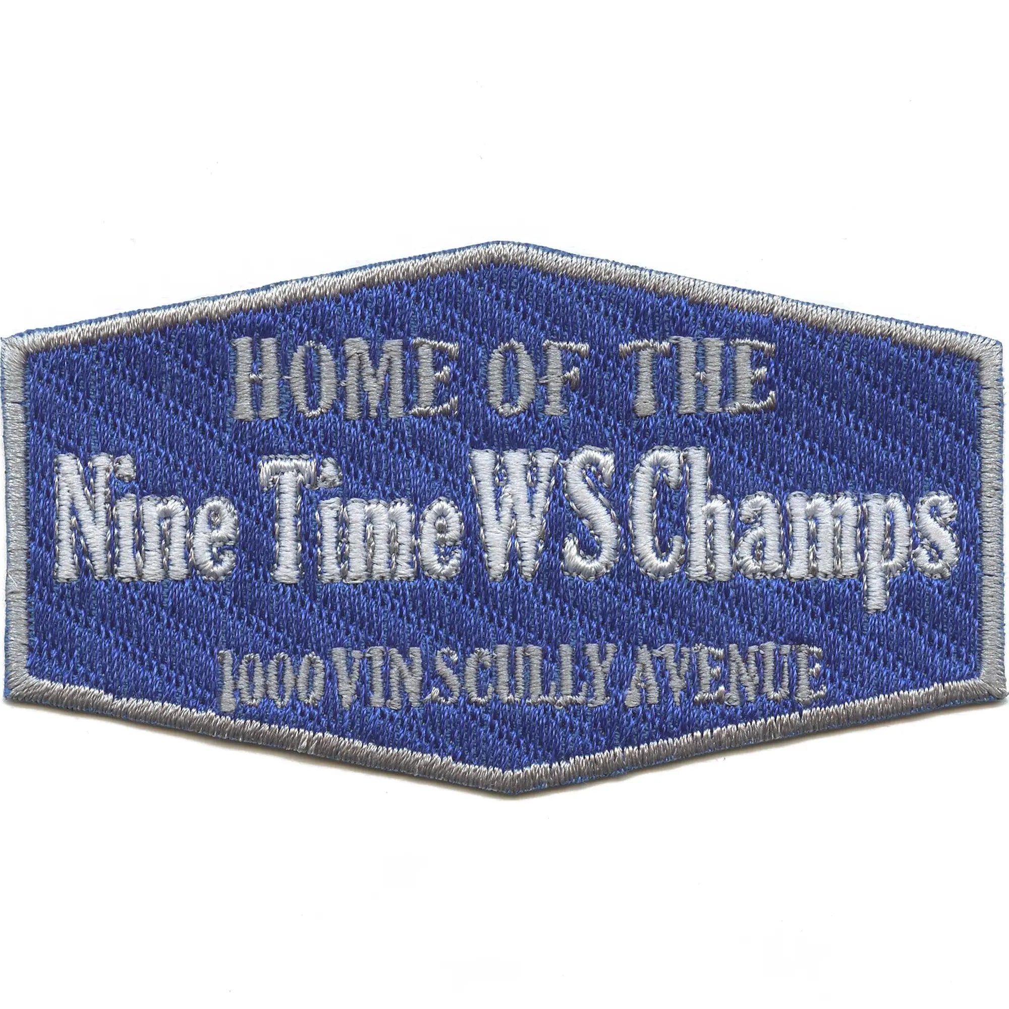 Nine Time WS Champs Patch Los Angeles Home Baseball Embroidered Iron On