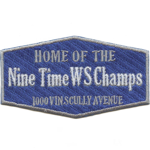 Nine Time WS Champs Patch Los Angeles Home Baseball Embroidered Iron On
