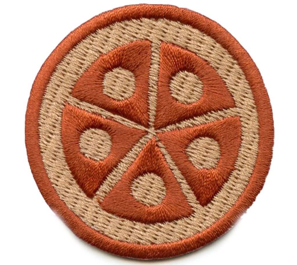 Ninja Turtle Pizza Symbol Patch Nostalgic 80s Cartoon Embroidered Iron-On