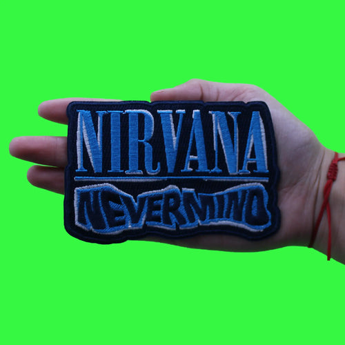Nirvana Nevermind Wavy Cut-Out Patch Grunge Alternative Rock Embroidered Iron On