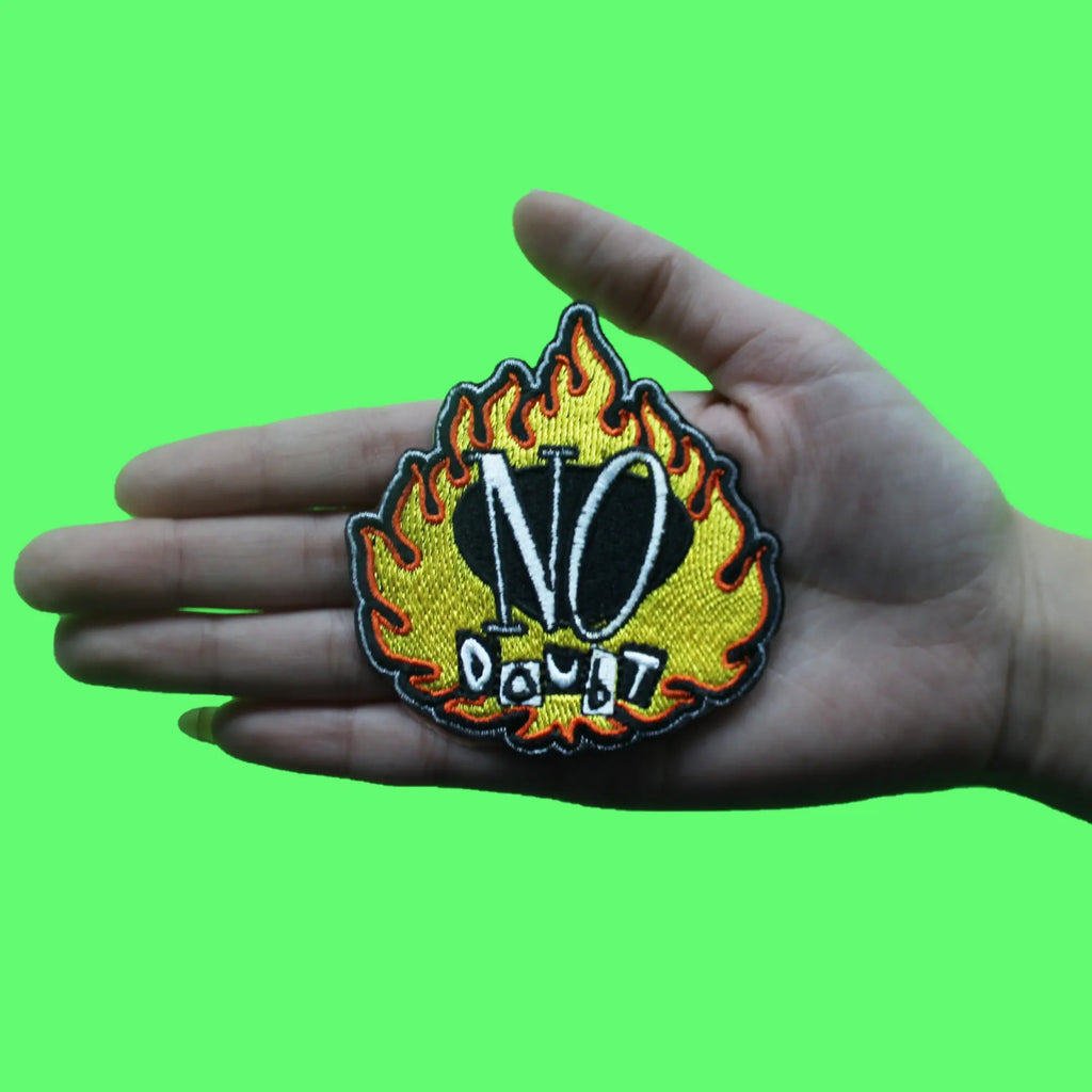 No Doubt Band Patch Rock Flame Logo Embroidered Iron On