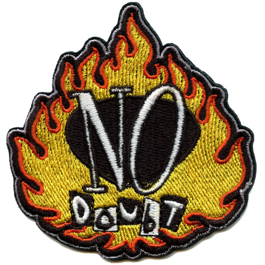 No Doubt Band Patch Rock Flame Logo Embroidered Iron On