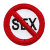 No Sex Round Patch Christian Celibacy Marriage Embroidered Iron On