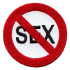 No Sex Round Patch Christian Celibacy Marriage Embroidered Iron On