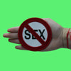 No Sex Round Patch Christian Celibacy Marriage Embroidered Iron On