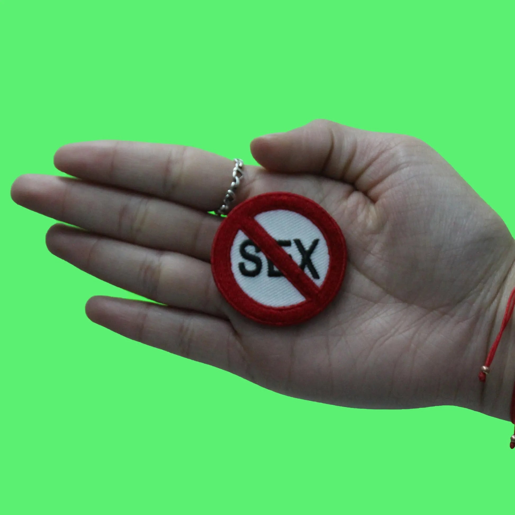 No Sex Round Patch Christian Celibacy Marriage Embroidered Iron On