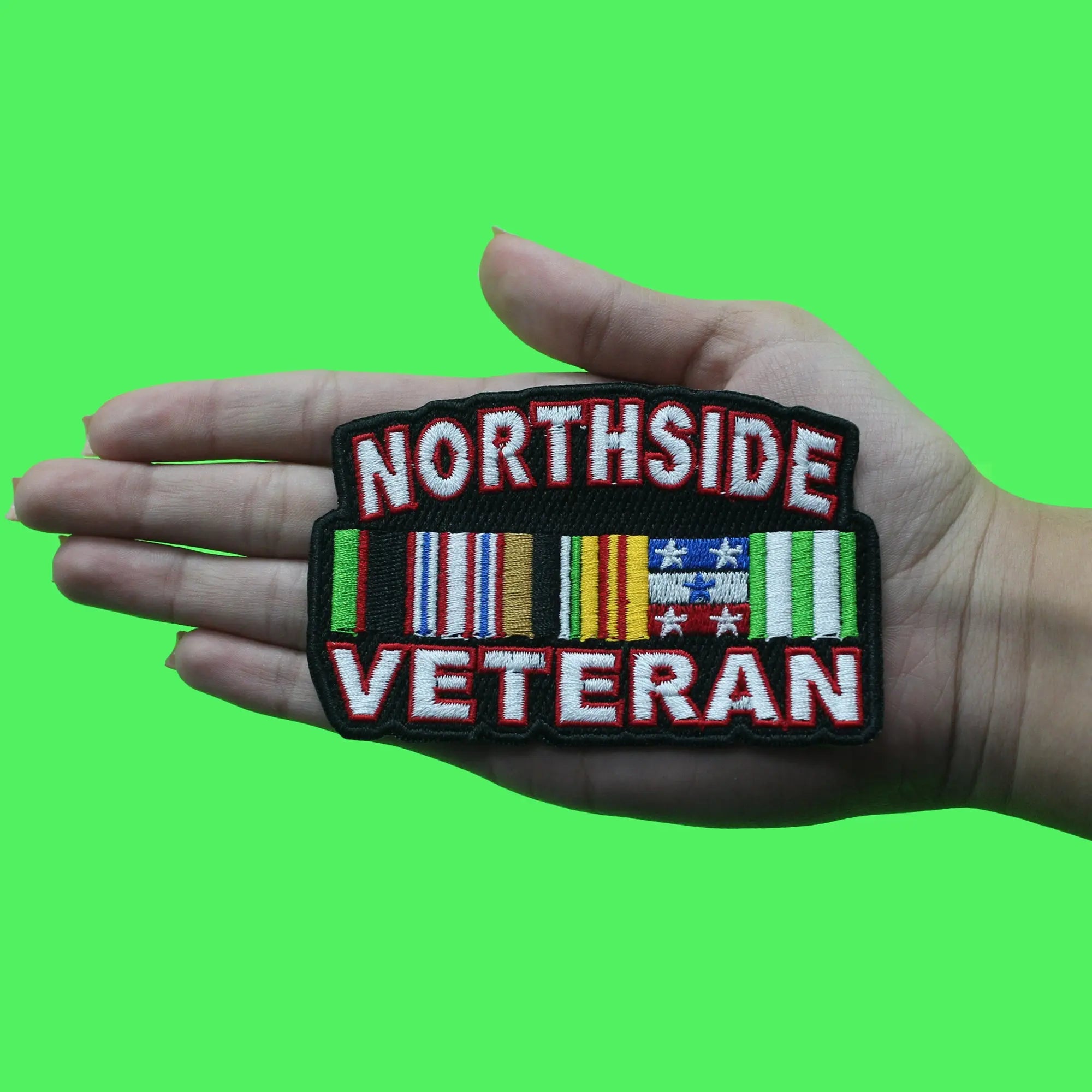 Patch militaire vétéran de Northside Houston Parody Patch brodé thermocollant