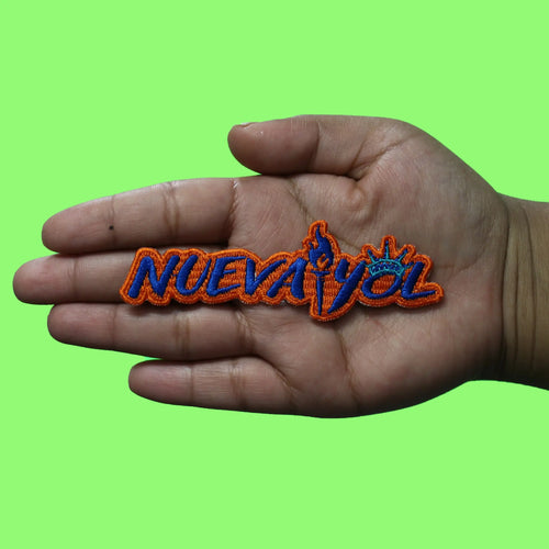 Nueva Yol City Script Patch Latin Basketball/Baseball Pride Embroidered Iron On