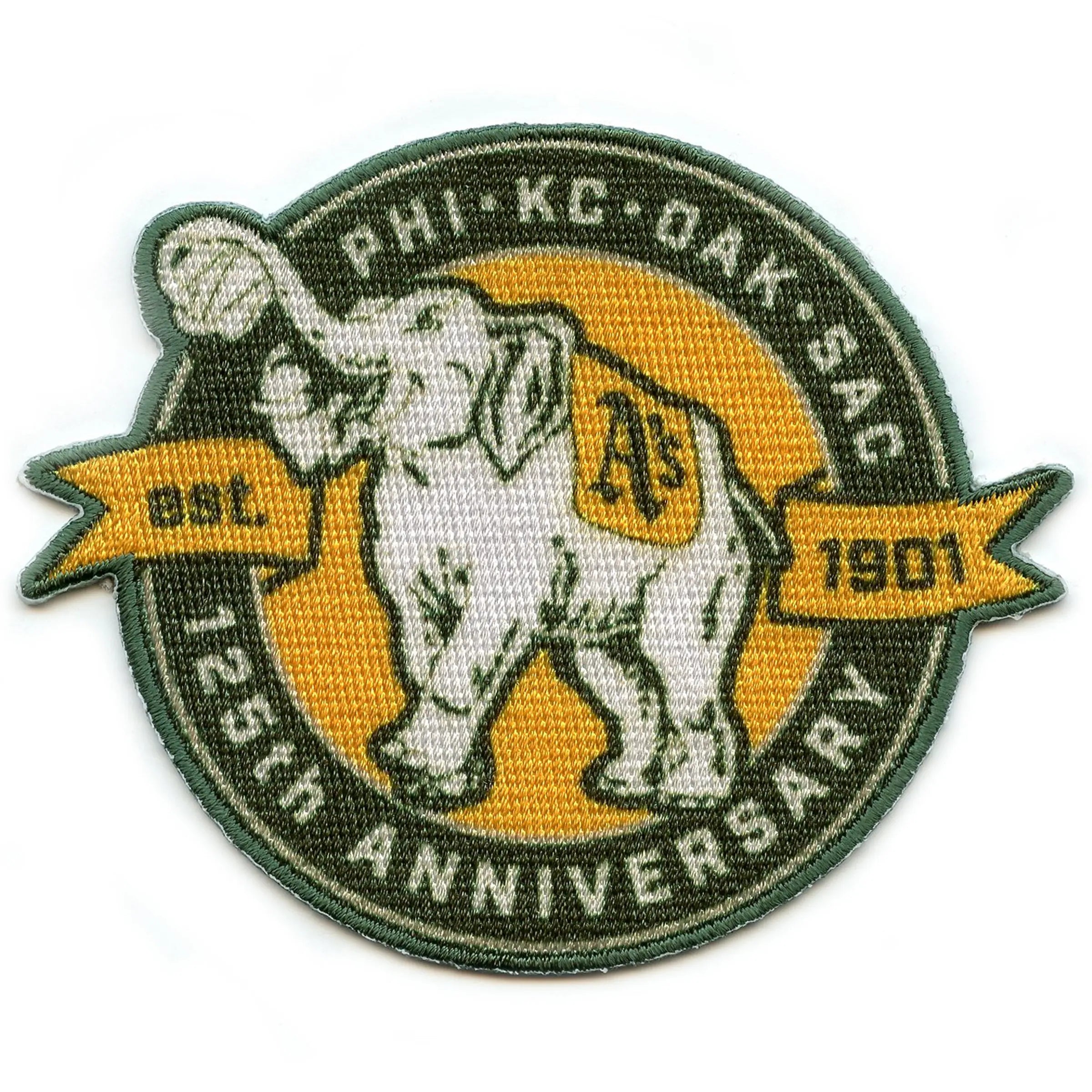 Oakland Athletics 125th Anniversary Logo Patch Sublimated Sew On