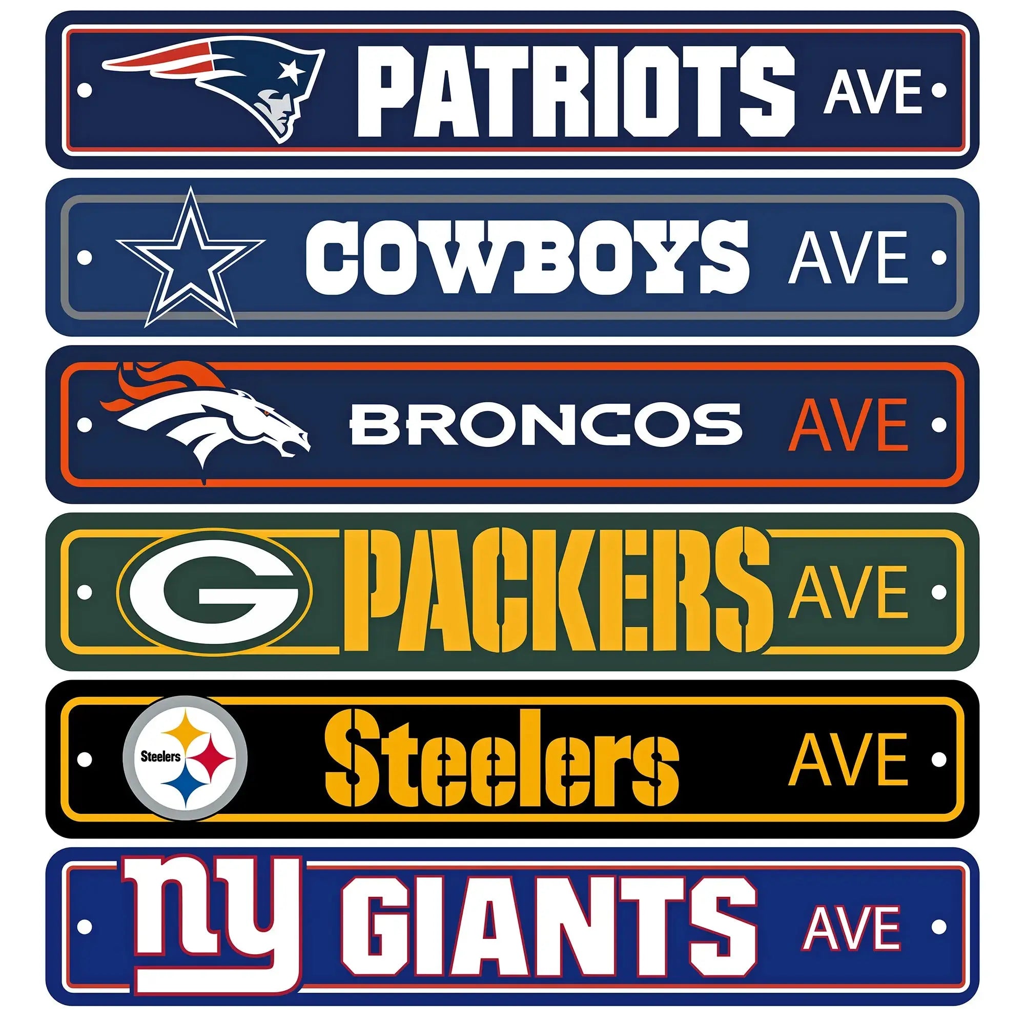 Official NFL Football Team Street Sign Ave Licensed Durable Man Cave