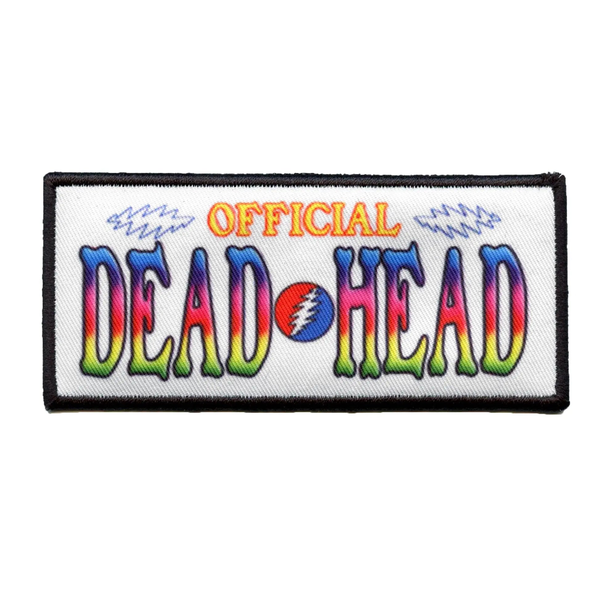 Official Dead Head Patch Iconic Rock Band Sublimated Embroidery Iron On