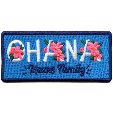 Ohana Means Family Patch Hawaiian Kids Cartoon Embroidered Iron On