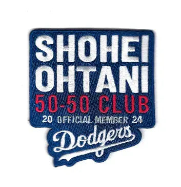 Shohei Ohtani 50-50 Club Patch Los Angeles Dodgers Official Member 2024 Embroidered Iron on