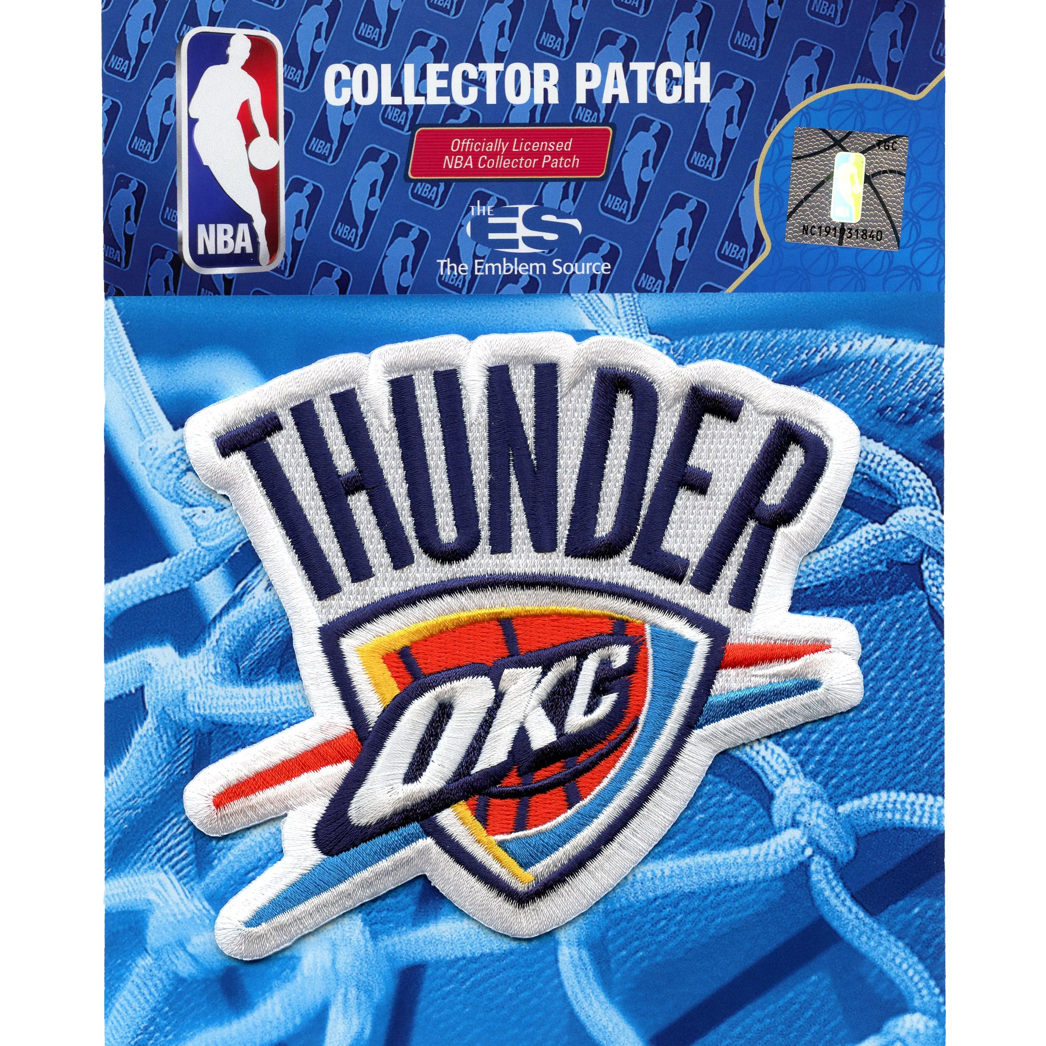 Oklahoma City Thunder Shield Logo Official Embroidered Patch