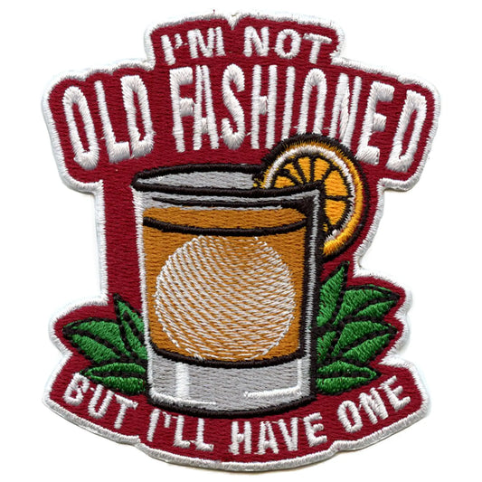 Old Fashioned Patch Liquor Beverage Embroidered Iron On