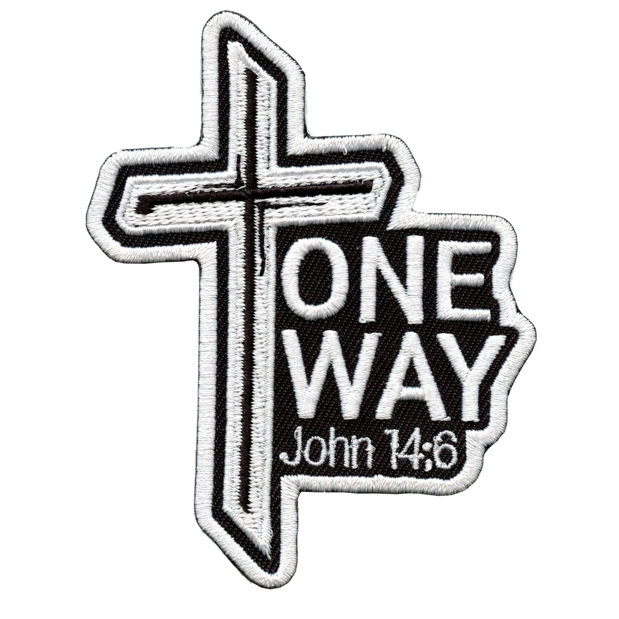 One Way John Patch Bible Scripture Religious Embroidered Iron On