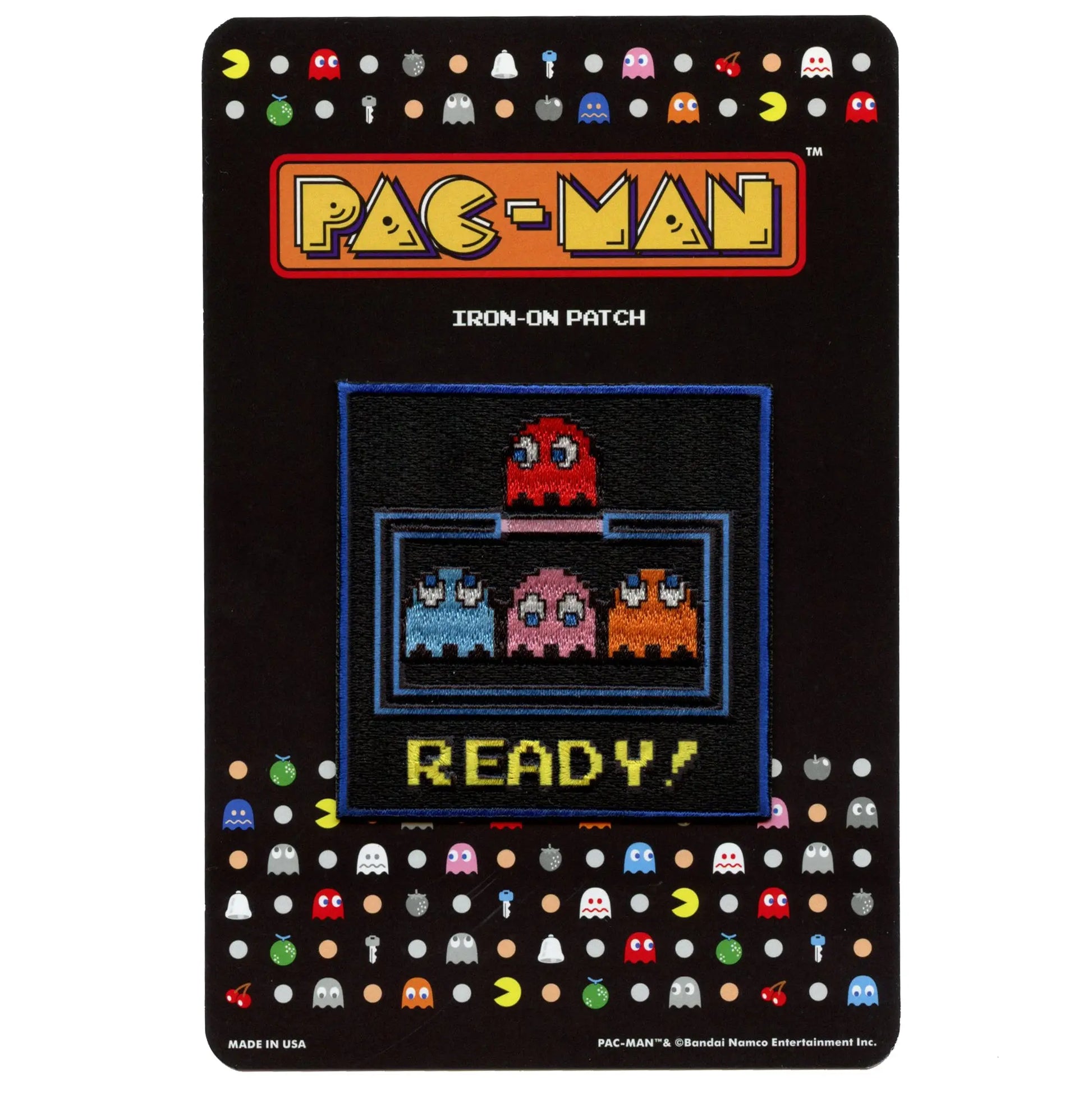 PAC-MAN Classic Illustration Maze Stage 1 Patch Arcade Gaming Iron on