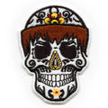 San Diego Friar Tuck Patch Sugar Skull Flower Embroidered Iron On