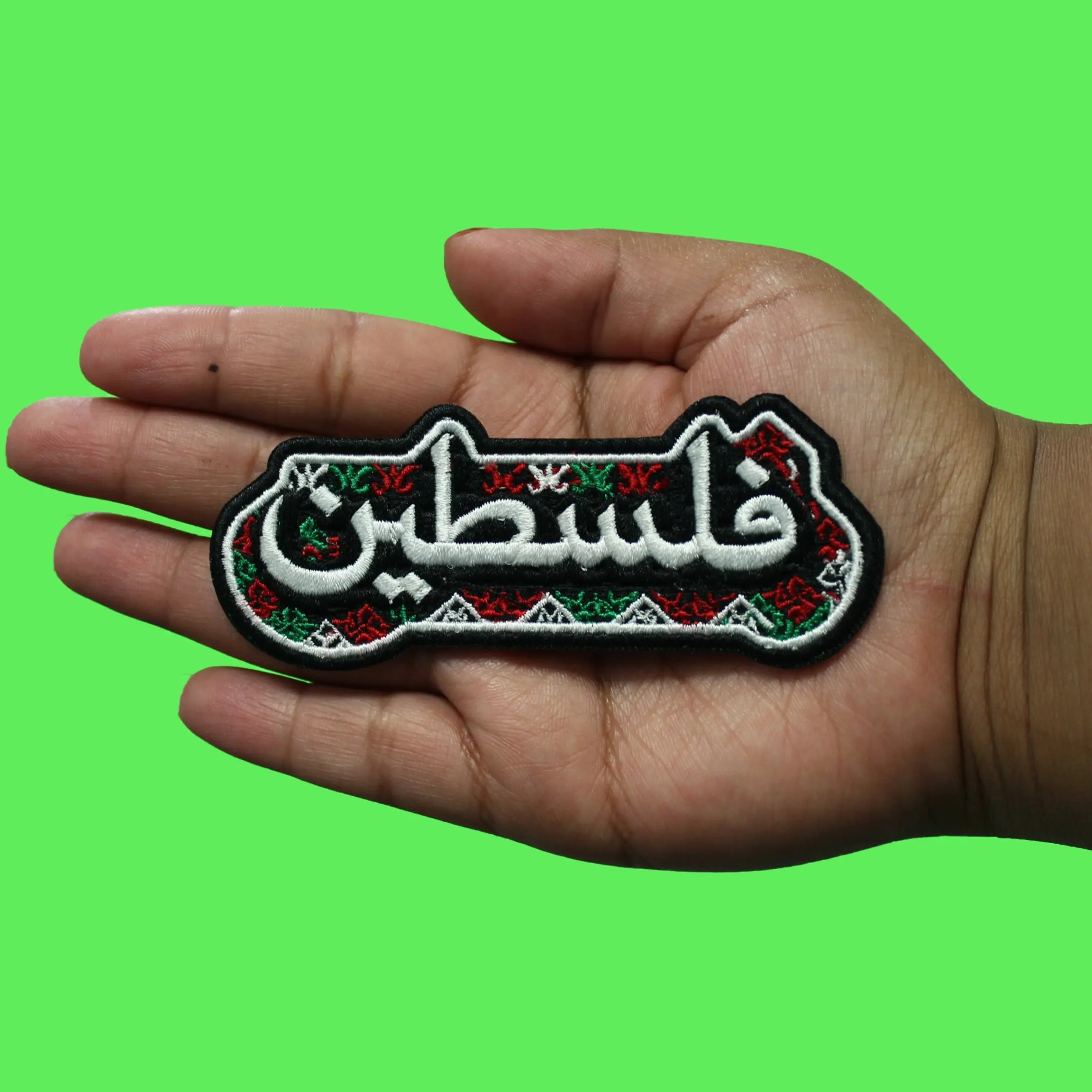Palestine Arabic Script Patch Travel Pattern Collectible Embroidered Iron-On