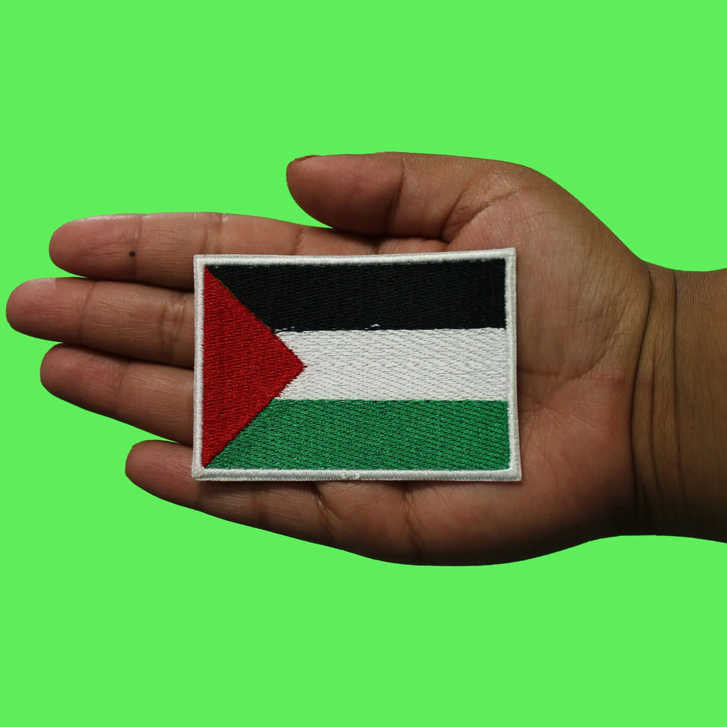 Palestine Country Flag Patch Travel Jerusalem Souvenir Embroidered Iron-On