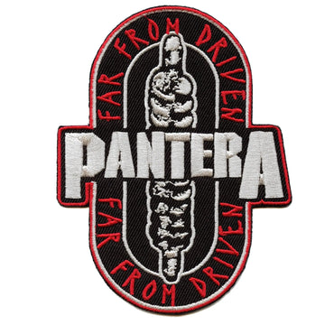 Pantera Far From Driven Patch Drill Bit Heavy Metal Embroidered Iron On