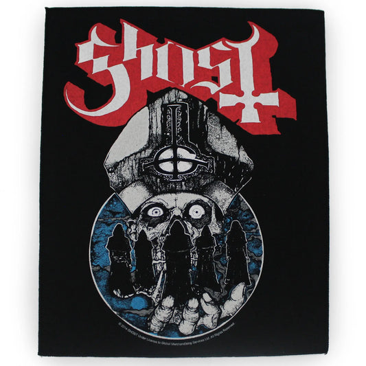 Ghost Papa Warriors Patch Metal Rock XL DTG Printed Sew On