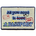 Tout ce dont vous avez besoin est un patch de passeport, pas d'amour, brodé à repasser