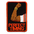 Perfect Timing Watch Patch Football Parody Embroidered Iron On