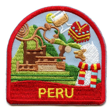 Peru World Showcase Travel Patch Souvenir Oriental Vacation Embroidered Iron On