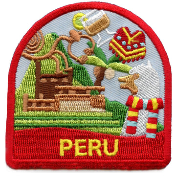 Peru World Showcase Travel Patch Souvenir Oriental Vacation Embroidered Iron On