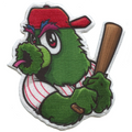 Philadelphia Pennsylvania Mascot PhotoPatch Baseball Green Bird Parody Embroidery Iron On