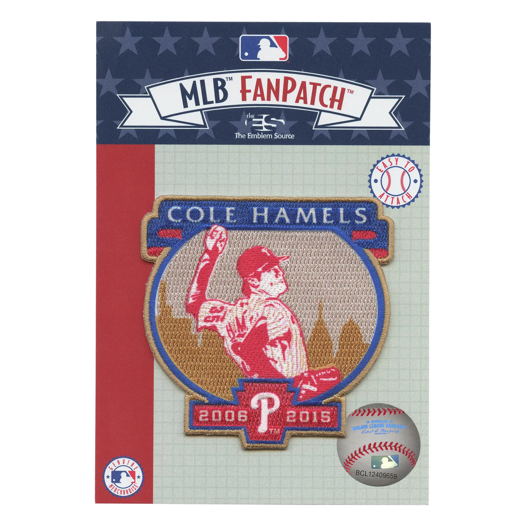 Philadelphia Phillies Cole Hamels Patch Sports Team Player Embroidered